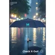 42" Recycled Folding Auto Open Umbrella | https://www.bestnamebadges.com