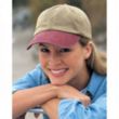 Adams 6-Panel Two-Tone Washed Pigment-Dyed Cap - Dark/All | https://www.bestnamebadges.com