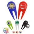 Golf Divot Repair Tool w/ Metal Ball Marker - Full Color | https://www.bestnamebadges.com