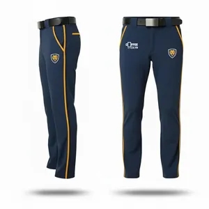 South Korea Silk Baseball Pants with Piping Contrast Pocket