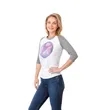 Women's DAKOTA Three Quarter Tee | https://www.bestnamebadges.com
