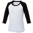 Women's DAKOTA Three Quarter Tee | https://www.bestnamebadges.com