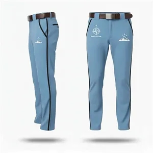 Contrast Pockets Bird Eye Mesh Baseball Pant W/Piping