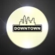 Imprintable Stock Flashing Circle Pins | https://www.bestnamebadges.com