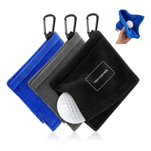 2-IN-1 Microfiber Golf Towel With Clip | https://www.bestnamebadges.com