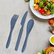3-in-1 Portable Wheat Straw Cutlery Set With Storage Box | https://www.bestnamebadges.com