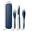 3-in-1 Portable Wheat Straw Cutlery Set With Storage Box | https://www.bestnamebadges.com