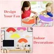 Bamboo Folding Paper Fan | https://www.bestnamebadges.com