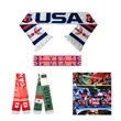 Custom World Cup Soccer Scarf | https://www.bestnamebadges.com
