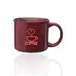 13 oz. Ceramic Campfire Coffee Mugs | https://www.bestnamebadges.com