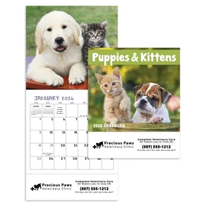 Good Value™ Puppies & Kittens - Mini Calendar | https://www.bestnamebadges.com