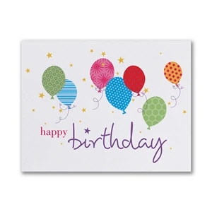Stars and Balloon Birthday Card