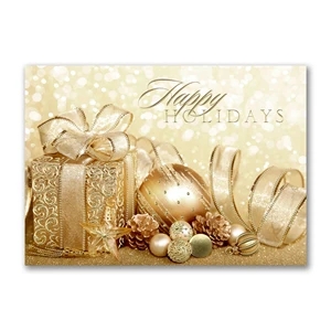 Happy Holidays Gold Card