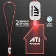 LED Neon Lanyards with Acrylic House Pendant | https://www.bestnamebadges.com