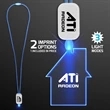 LED Neon Lanyards with Acrylic House Pendant | https://www.bestnamebadges.com