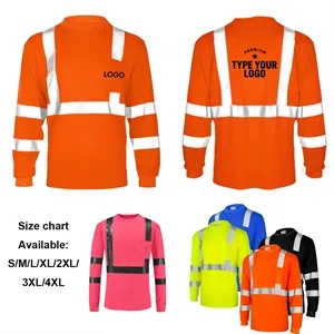 Long Sleeve Safety Shirt High Visibility Reflective | https://www.bestnamebadges.com