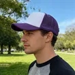 5 Panel Two Tone Mesh Back Trucker Cap | https://www.bestnamebadges.com