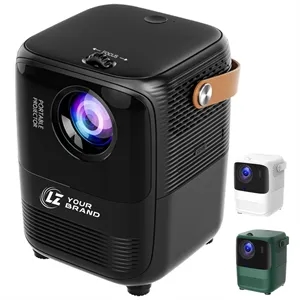 Mini Portable Projector W/ Leather Handle for Home & Office | https://www.bestnamebadges.com