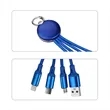 3 In 1 Light Up Muti Charging Cable With Key Ring | https://www.bestnamebadges.com