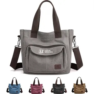 Colorful Daily Casual Canvas Tote & Crossbody Bag