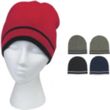Knit Beanie with Double Stripes | https://www.bestnamebadges.com