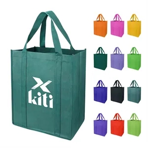 Large Non Woven Grocery Tote Bag With PE Bottom Board