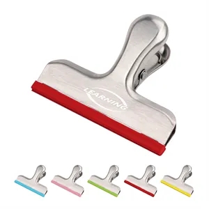 Stainless Steel Chip Bag Clips Covered With Silicone