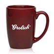 16 oz. Large Mocha Glossy Ceramic Custom Mugs | https://www.bestnamebadges.com