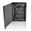 Small Jade Glass Plaque Award with Stand | https://www.bestnamebadges.com
