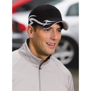 Port Authority Racing Cap with Sickle Flames | https://www.bestnamebadges.com
