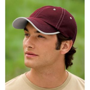 Port Authority Vintage Washed Contrast Stitch Cap - Dark/All | https://www.bestnamebadges.com