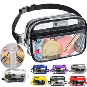 Clear Fanny Pack With Adjustable Strap Stadium Approved | https://www.bestnamebadges.com
