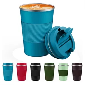 12oz Insulated Travel Coffee Mug With Leakproof Lid | https://www.bestnamebadges.com