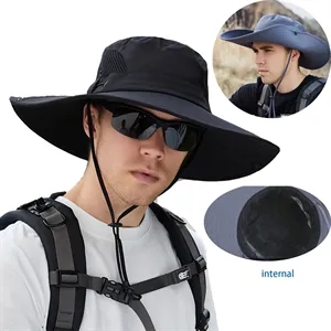 Breathable Wide Brim Bucket Sun Hats | https://www.bestnamebadges.com
