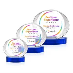 Sheraton VividPrint™ Award on Base - Blue | https://www.bestnamebadges.com