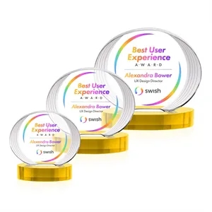 Sheraton VividPrint™ Award on Base - Gold | https://www.bestnamebadges.com