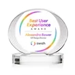 Sheraton VividPrint™ Award on Base - Clear | https://www.bestnamebadges.com