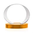 Sheraton Award on Base - Amber | https://www.bestnamebadges.com