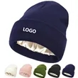 Satin Lined Soft Winter Beanie Hats | https://www.bestnamebadges.com
