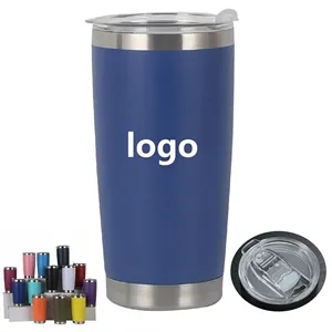 20oz Travel Tumbler Insulated Coffee Mug With Lid | https://www.bestnamebadges.com