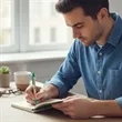 Kraft Paper A5 Notebook With Pen  | https://www.bestnamebadges.com