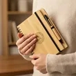 Small Engraved Bamboo Notebook & Pen  | https://www.bestnamebadges.com