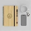 Small Engraved Bamboo Notebook & Pen  | https://www.bestnamebadges.com