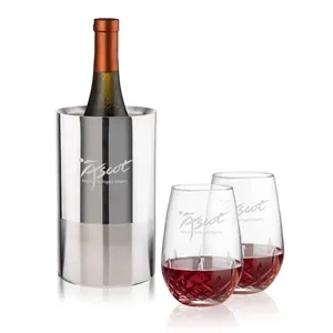 Catania Wine Cooler & Templeton Stemless Wine Set | https://www.bestnamebadges.com