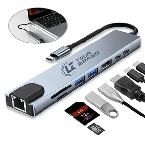 8-in-1 Hub Multi-Port Docking Station W/ Ethernet & HDMI