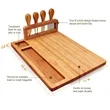 Bamboo Board Set with 4 Cheese Knives | https://www.bestnamebadges.com