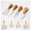 Bamboo Board Set with 4 Cheese Knives | https://www.bestnamebadges.com