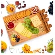 Bamboo Board Set with 4 Cheese Knives | https://www.bestnamebadges.com