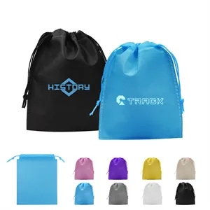 Reusable Non Woven Small Drawstring Bag Gift 6"x8"