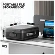 Hard Case Fireproof Document Box with Lock for  Valuables | https://www.bestnamebadges.com